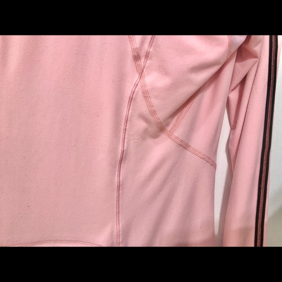 Lululemon Rise and Shine Pullover Bleached Coral Black 1/2 Zip Long Sleeves - Picture 9 of 11